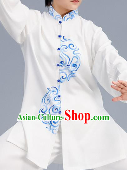 Asian Chinese Martial Arts Wushu Embroidered Costume Traditional Tai Ji Tang Suit Kung Fu Training Uniform for Women