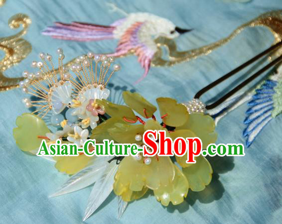 Traditional Chinese Hanfu Albizia Flowers Hair Clip Hair Accessories Ancient Princess Hairpins for Women