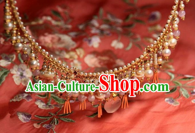 Traditional Chinese Hanfu Accessories Ancient Princess Pearls Necklace for Women