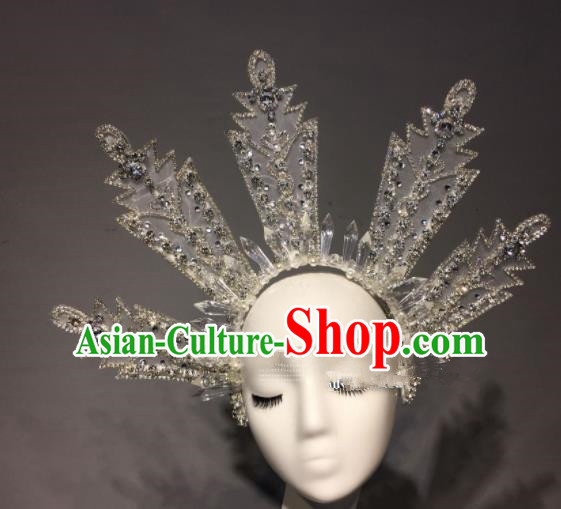 Top Grade Halloween Stage Performance Crystal Hair Accessories Brazilian Carnival Headwear for Women