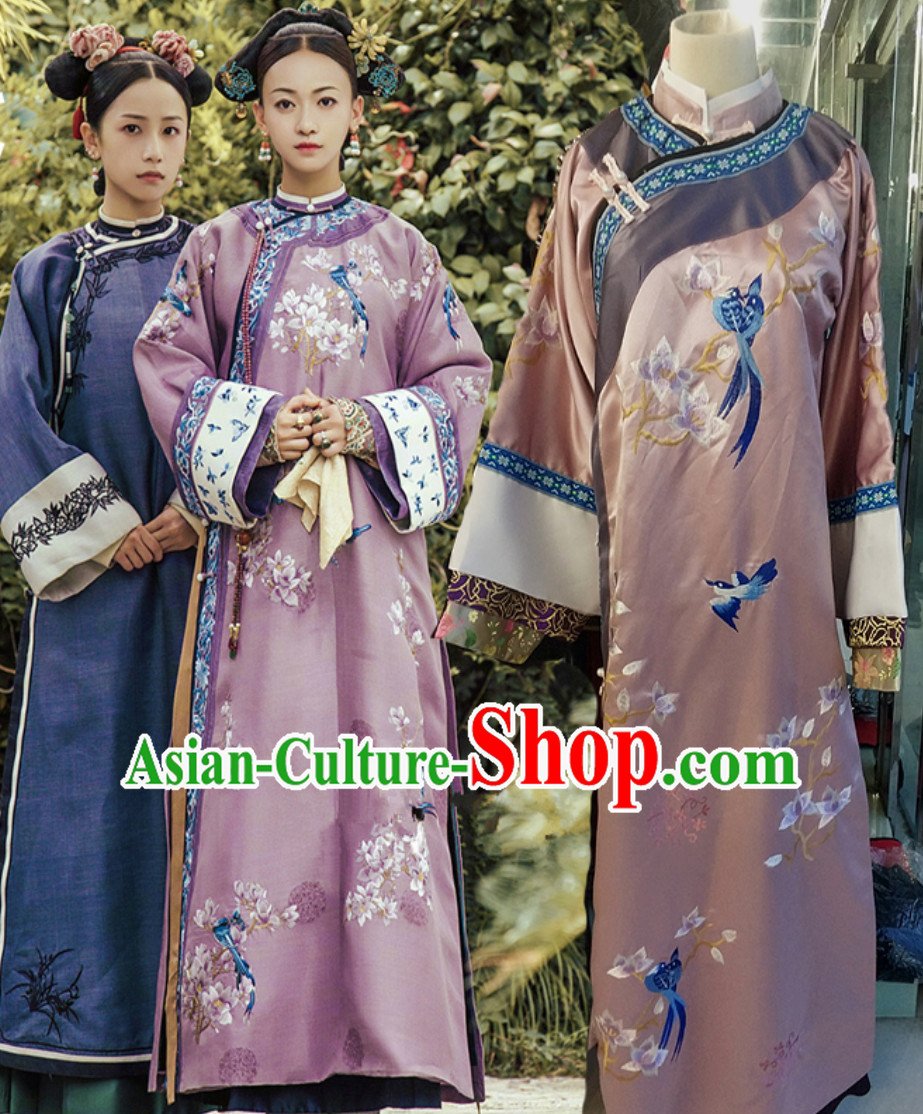 Chinese Traditional Manchu Imperial Qing Dynasty Empress Costumes Clothing for Women