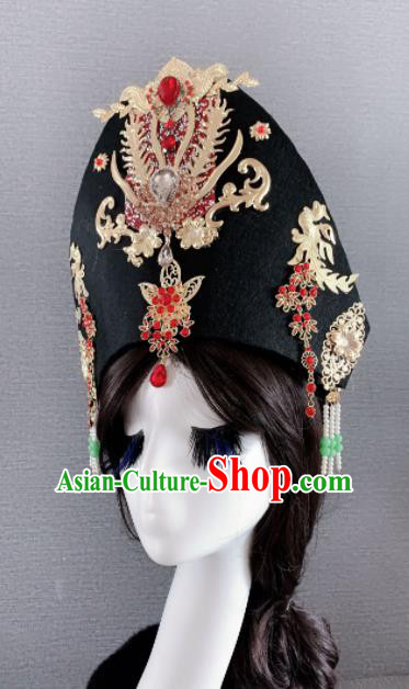 Chinese Handmade Hair Accessories Ancient Palace Queen Phoenix Coronet Headwear for Women