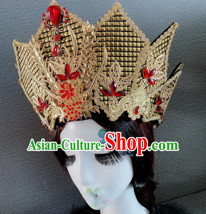 Traditional Chinese Ancient Palace Queen Phoenix Coronet Headwear Hair Accessories for Women