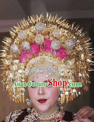 Handmade Thailand Traditional Hair Accessories Ancient Queen Royal Crown for Women