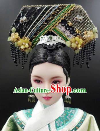 Chinese Ancient Qing Dynasty Imperial Consort Headwear Traditional Palace Hair Accessories for Women