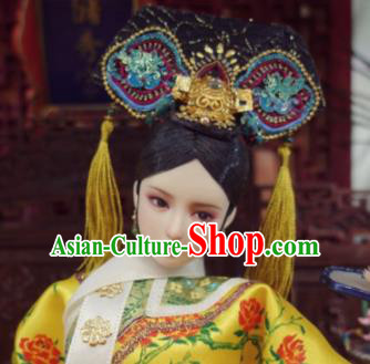 Chinese Ancient Qing Dynasty Manchu Imperial Consort Headwear Traditional Palace Hair Accessories for Women