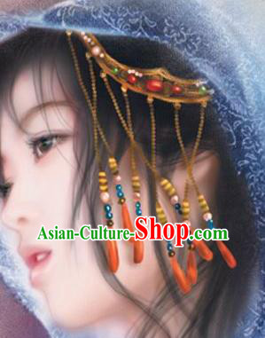 Chinese Ancient Ethnic Princess Tassel Hairpins Traditional Palace Hanfu Hair Accessories for Women