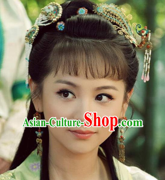 Chinese Ancient Princess Phoenix Hairpins Traditional Palace Hair Accessories for Women
