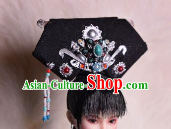 Chinese Ancient Imperial Consort Headwear Traditional Qing Dynasty Palace Manchu Hair Accessories for Women