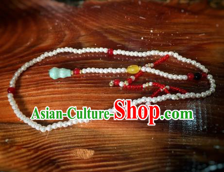 Handmade Chinese Hanfu Necklace Traditional Ancient Qing Dynasty Necklet Accessories for Women