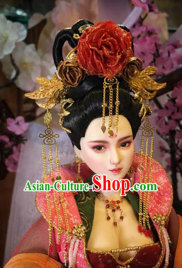 Chinese Ancient Tang Dynasty Empress Headwear Phoenix Coronet Traditional Palace Hair Accessories for Women