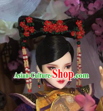 Chinese Ancient Court Lady Headwear Traditional Qing Dynasty Palace Manchu Hair Accessories for Women