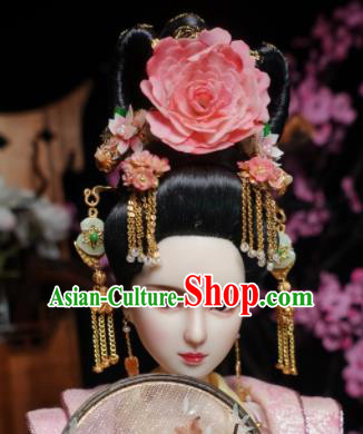 Chinese Ancient Tang Dynasty Empress Headwear Hairpins Traditional Palace Hair Accessories for Women