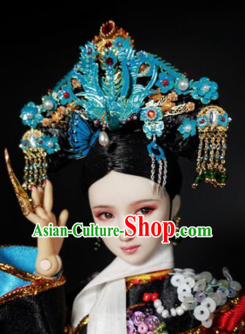 Chinese Ancient Imperial Consort Phoenix Headwear Traditional Qing Dynasty Palace Manchu Hair Accessories for Women