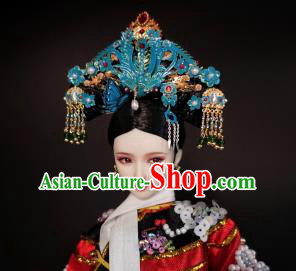 Chinese Ancient Imperial Consort Phoenix Headwear Traditional Qing Dynasty Palace Manchu Hair Accessories for Women