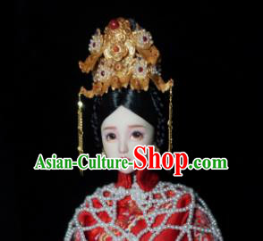 Chinese Ancient Imperial Consort Wedding Headwear Traditional Qing Dynasty Palace Manchu Hair Accessories for Women