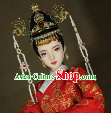 Chinese Ancient Ming Dynasty Empress Phoenix Coronet Headwear Hairpins Traditional Palace Hair Accessories for Women