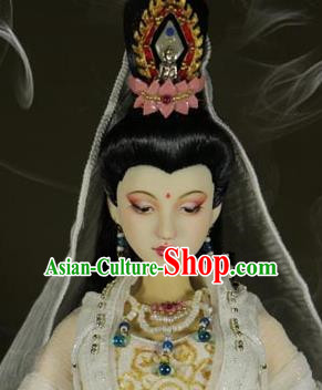 Chinese Ancient Lotus Coronet Headwear Traditional Palace Hair Accessories for Women