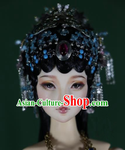 Chinese Ancient Palace Hairpins Phoenix Coronet Headwear Traditional Beijing Opera Hair Accessories for Women