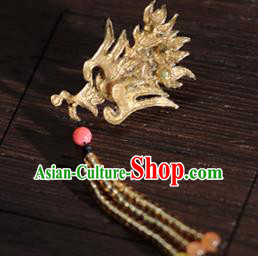 Chinese Ancient Queen Golden Phoenix Hairpins Traditional Hanfu Hair Accessories for Women