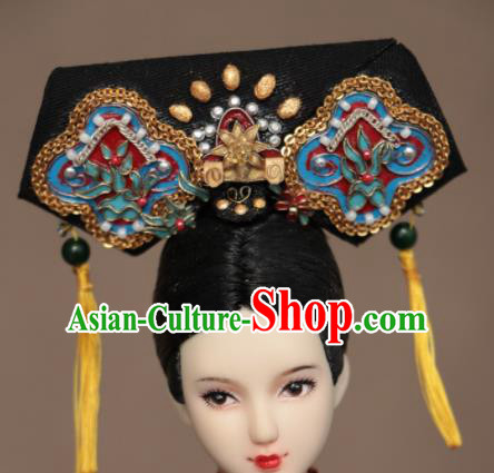 Chinese Ancient Palace Lady Headwear Traditional Qing Dynasty Manchu Princess Hair Accessories for Women