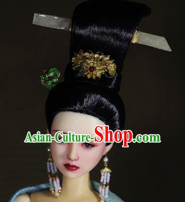 Chinese Ancient Tang Dynasty Imperial Concubine Hairpins Headwear Traditional Palace Hair Accessories for Women