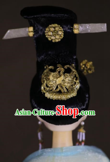 Chinese Ancient Tang Dynasty Imperial Concubine Hairpins Headwear Traditional Palace Hair Accessories for Women