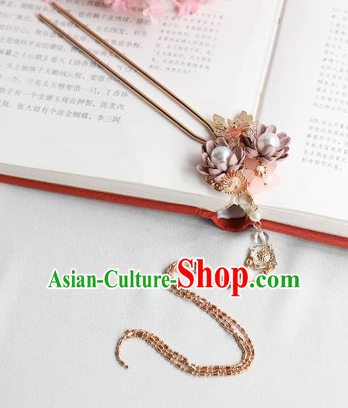 Chinese Ancient Princess Hairpins Tassel Step Shake Traditional Hanfu Hair Accessories for Women