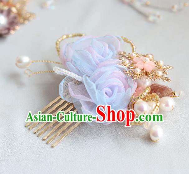 Chinese Ancient Princess Hair Comb Hairpins Traditional Hanfu Hair Accessories for Women