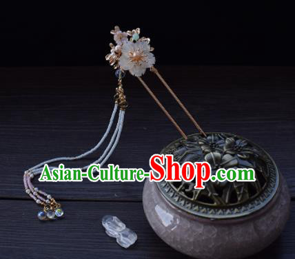Chinese Ancient Princess Palace Beads Tassel Hairpins Traditional Handmade Hanfu Hair Accessories for Women