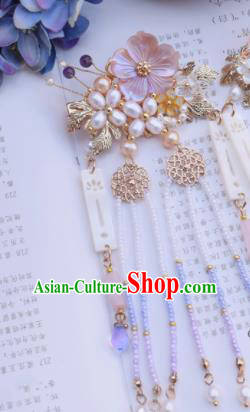 Chinese Ancient Princess Palace Pearls Hair Claws Hairpins Traditional Handmade Hanfu Hair Accessories for Women