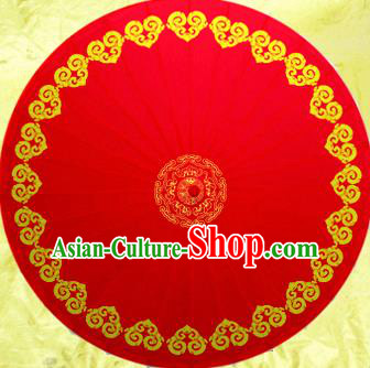 Handmade Chinese Traditional Wedding Umbrellas Ancient Red Oiled Paper Umbrella