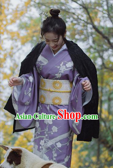 Japanese Handmade Kimono Black Haori Costume Japan Traditional Jacket for Women