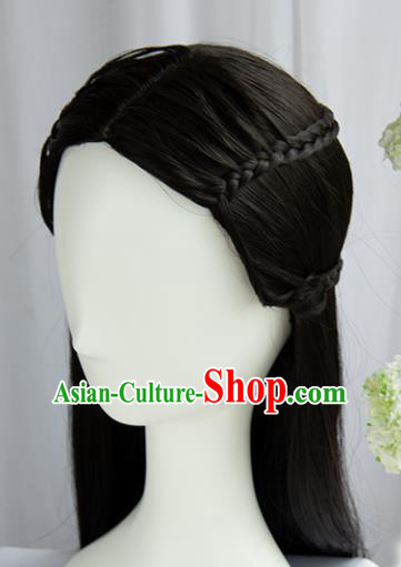 Handmade Chinese Traditional Hanfu Wigs Sheath Ancient Princess Chignon for Women