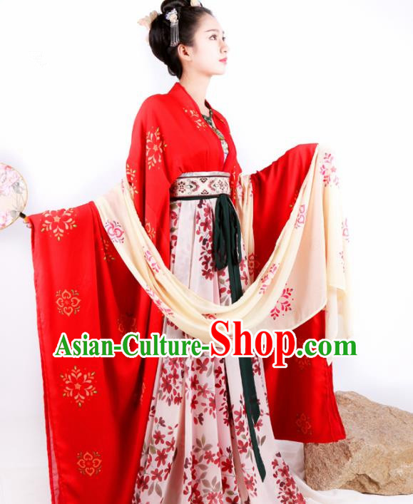 Traditional Chinese Ancient Palace Lady Hanfu Dress Tang Dynasty Imperial Consort Historical Costume for Women