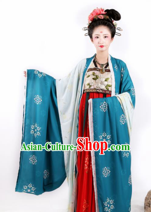 Chinese Ancient Imperial Consort Red Hanfu Dress Traditional Tang Dynasty Palace Embroidered Historical Costume for Women