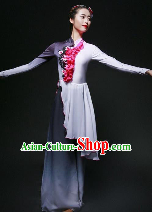 Chinese Classical Dance Stage Performance Costume Traditional Umbrella Dance Dress for Women