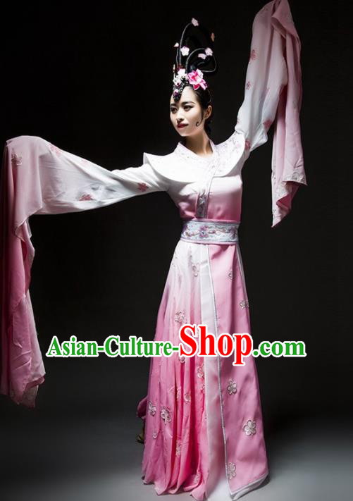 Chinese Classical Dance Costume Traditional Stage Performance Pink Hanfu Dress for Women