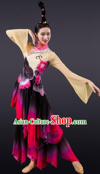 Chinese Classical Dance Umbrella Dance Costume Traditional Stage Performance Dress for Women