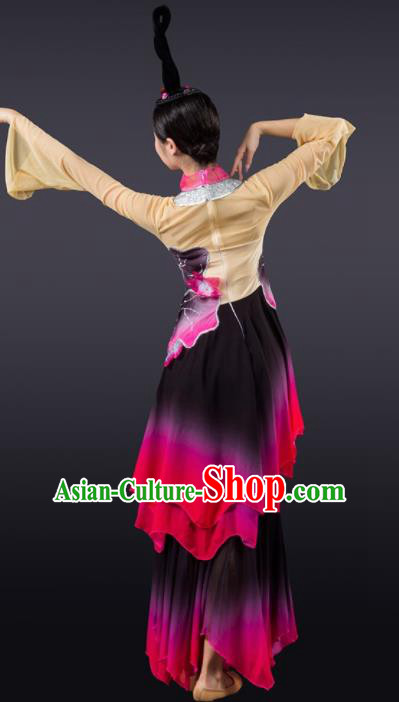 Chinese Classical Dance Umbrella Dance Costume Traditional Stage Performance Dress for Women