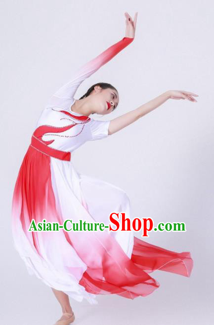 Chinese Modern Dance Stage Costume Traditional Spring Festival Gala Opening Dance Dress for Women