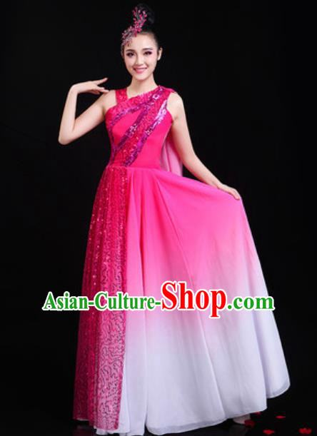 Traditional Chinese Spring Festival Gala Opening Dance Veil Dress Modern Dance Stage Performance Costume for Women