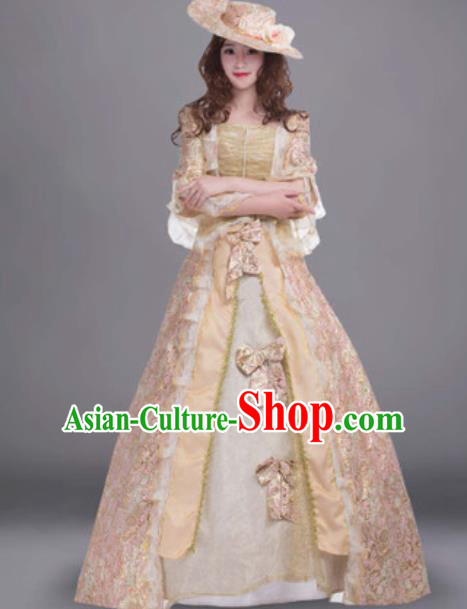 Top Grade European Court Pink Dress Modern Dance England Queen Costume for Women