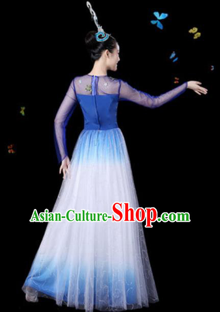 Traditional Chinese Spring Festival Gala Opening Dance Veil Dress Modern Dance Stage Performance Costume for Women