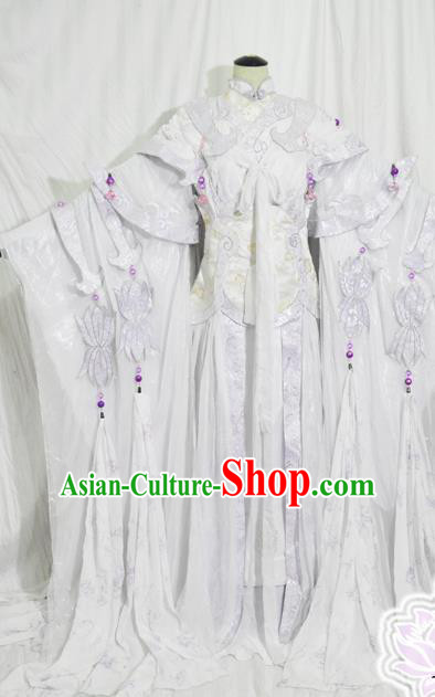 Traditional Chinese Court Princess Hanfu Dress Ancient Swordswoman Embroidered Costume for Women