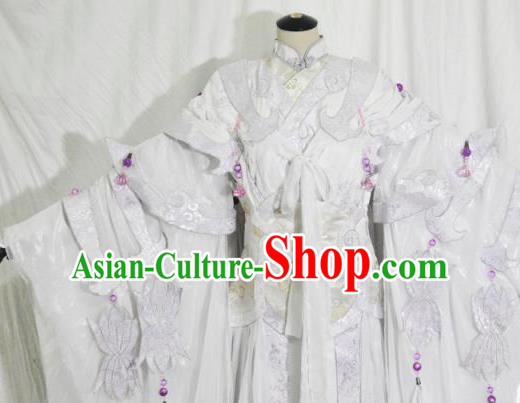 Traditional Chinese Court Princess Hanfu Dress Ancient Swordswoman Embroidered Costume for Women