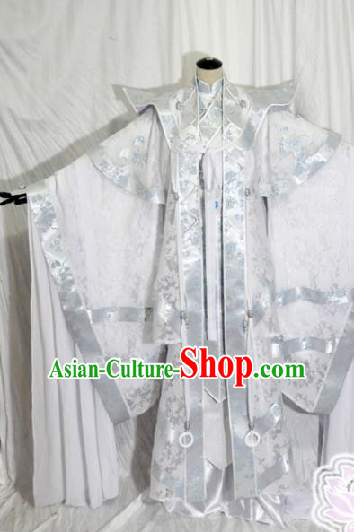 Traditional Chinese Swordsman Hanfu Clothing Ancient Royal Highness Embroidered Costume for Men