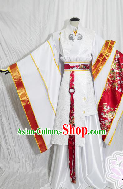 Traditional Chinese Han Dynasty Queen Hanfu Dress Ancient Empress Embroidered Costume for Women