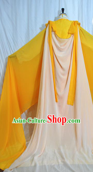 Traditional Chinese Han Dynasty Queen Yellow Hanfu Dress Ancient Empress Embroidered Costume for Women