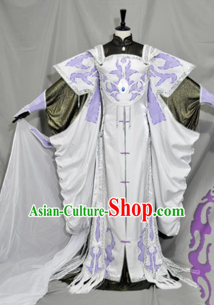 Traditional Chinese Han Dynasty Swordswoman Hanfu Dress Ancient Empress Embroidered Costume for Women